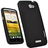 iGadgitz Black Silicone Skin Case Cover for HTC One X S720e & HTC One X+ Plus Android Smartphone Mobile Phone + Screen Protector (NOT Suitable For HTC ONE M7)