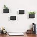 MyGift Black Ceramic Wall Hanging Succulent & Herb Planter Box, Set of 4thumb 2