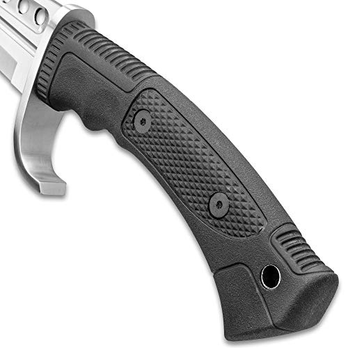 Honshu Spartan Sword and Sheath - 7Cr13 Stainless Steel Blade, Grippy TPR Handle, Stainless Steel Guard - Length 23"