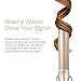 Hair Curling Irons 1-1/4 Inch Beach Waves, Dual Voltage 110-220Volt for Travel, 32mm Ceramic Hair Curlers with Clips for All Hair Types, Instant Heat 80-220C with Glove and 2 Hair Clips, Gold