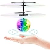 STREET WALK Flying Toy Ball Infrared Induction RC Flying Toy Built-in LED Light Disco Helicopter Shining Colorful Flying Drone Indoor and Outdoor Games Toys for 6 7 8 9 10 Year Old Boys and Girls