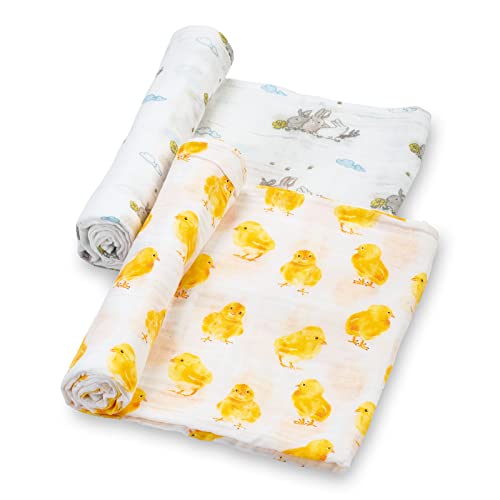 LollyBanks Muslin Swaddle Blanket 47 X