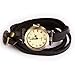 Simple Leather Vintage Female Quartz Watch Wristwatch Black