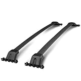 For Honda Pilot 2nd Gen Pair of Aluminum OE Style Roof Rack Top Crossbars (Black Coated)