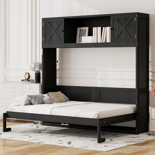 TCMILA Full Murphy Cabinet Bed