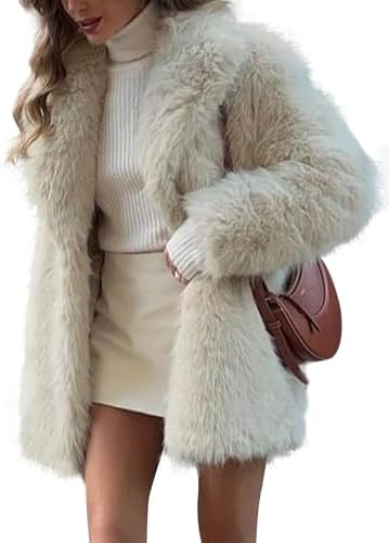 Amazon.com: NATHGAM Womens Faux Fur Cropped Hooded Coat Ladies