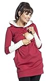 Zeta Ville - Womens breastfeeding top sweatshirt hoodie - nursing panel - 137c