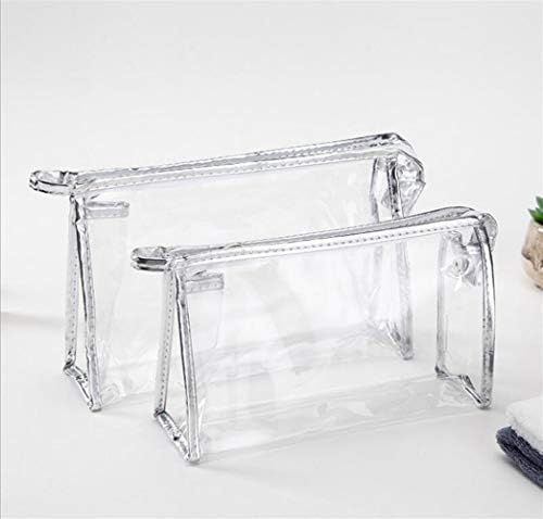 Beauty Portable Clear Makeup Bag Waterproof Cosmetic Bag Travel Toiletry Wash Bag Storage Bag LadyBeauty (Color : Silver, Size : 25x16cm)