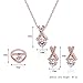 Women Rose Gold Plated Dangle Earrings and Necklace with Cubic Zirconia Fashion Bridesmaids Jewelry Sets ¡­