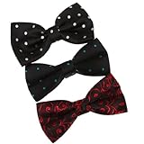 DBE01 Multi-colored Cotton Pre-Tied Boe Tie for Wedding 3 Package Set Dan Smith