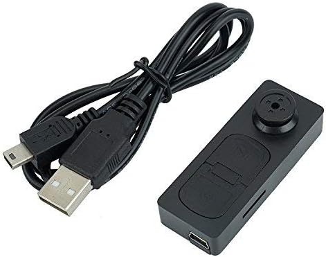AHAXA HD Audio and Video CCTV Cam Covert Spy Miniature Button Hidden Camera with SD Card Slot - Up to 32GB