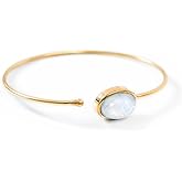 Ayana Crystals Rainbow Moonstone Brass Bracelet - Handcrafted Genuine Moonstone Bangle for Women – Spiritual, Zodiac, Chakra Alignment & June Birthstone