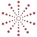 PH PandaHall 690pcs 6 Sizes Red Flat Back Pearl Cabochon Half Flatback Pearl Bead Gem Scrapbook Craft Beads for Christmas Crafts Shoes Wedding Dress DIY Phone Nail Making (4/5/6/8/10/12mm)
