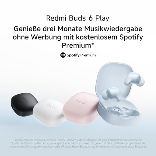 Redmi Buds 6 Play - In-Ear Kopfhörer, 36h Akkulaufzeit, 10mm Dynamik-Treiber mit 4 EQ-Einstellungen, AI-Geräuschunterdrückung für Anrufe, Bluetooth 5.4, Schnellladen für 3h Musik in 10 Minuten, Black 4