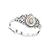 Teardrop Simulated Abalone Promise Ring New .925 Sterling Silver Heart Band Size 7