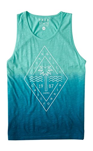 Aeropostale Men's Free State Los Angeles Diamond Tank Shirt M Garden Glow