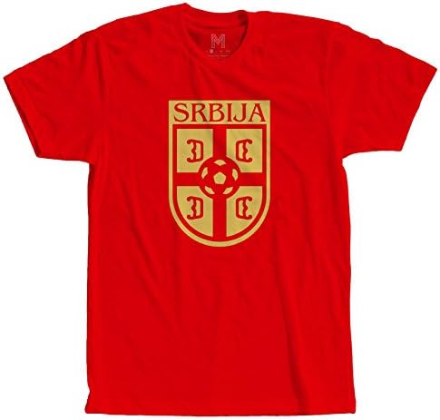Sac Apparel Serbia Soccer Team - Sports Tees - Men Graphic Vinyl T-Shirt (Medium)