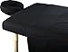 Master Massage  Universal Massage Table Flannel Sheet Set 3 in 1 Table Cover, Face Cushion Cover, Table Sheet (Black)