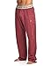 Balanced Tech Men's Solid Cotton Knit Pajama Lounge Pants - Burgundy Heather Grey - Medium