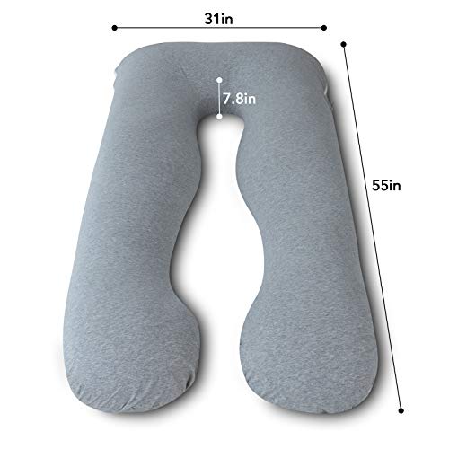 AngQi U Shaped Pregnancy Pillow Cover Case Fit 55'' U Shape Pillows