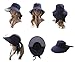 HINDAWI Sun Hat Wide Brim Sun Hats for Women UV Protection Floppy Beach Womens Summer Flap Cover Cap Navy