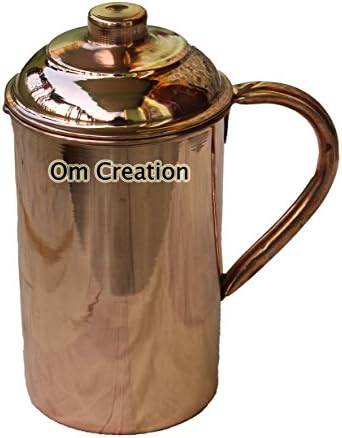 Om Creation Pure copper pitcher- Copper Jug- Copper water pitcher-Copper water,Copper Water pitcher | Copper pitcher ,Copper jug for health benefits, (Plain)