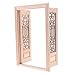 Baoblaze Wood Miniature External Hollow Screen Double Door 1/12 Dollhouse DIY Decoration Accessories
