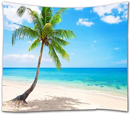 goodbath Ocean Tapestry,Tropical Coconut Palm Tree Beach Tapestries Wall Hanging for Bedroom Living Room Dorm,200x150cm