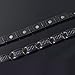 JFUME Magnetic Bracelet for Men Black Bracelet Jewellery with Blue Carbon Fiber Link Removal Tool 8.5