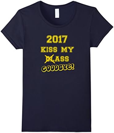 Women's Funny College High School Graduation Gift Senior 2017 Shirt Medium Navy