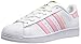 adidas Originals Kids' Superstar Sneaker, White/Light Pink/ Metallic Gold, 5
