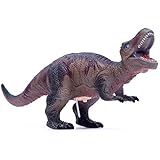 Anleolife 12" Realistic Soft Dinosaur Action Figure Toy for Kids, Jumbo Squeezable Tyrannosaurus Rex (Wild)