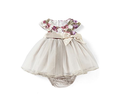 Bonnie Jean Short Sleeveless Ivory Dress with Pink Barbados | Ubuy Bonnie Jean Short Sleeveless Ivory Dress with Pink Barbados | Ubuy