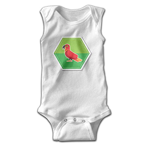 Michael Conti Red Bird Pattern Sleeveless Baby Romper Cotton Toddler Jumpsuit Clothes Boys Girls