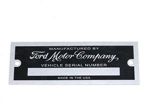 Vintage Parts USA VPAVIN05 FORD MOTOR COMPANY DATA PLATE SERIAL NUMBER TAG HOT ROD RAT ROD STREET ID TAG