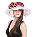 SAFERIN Women's Organza Church Kentucky Derby Fascinator Bridal Tea Party Wedding Hat