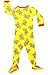 Elowel Baby Girls footed Butterfly pajama sleeper 100% cotton 3 Toddler Yellow