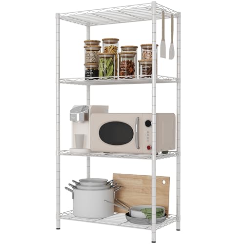 HOMEFORT 4-Shelving Unit, Adjustable Wire