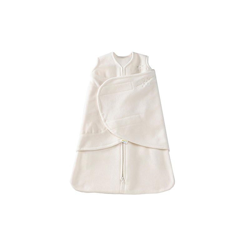 HALO Micro-Fleece Sleepsack Swaddle, 3-Way Adjustable Wearable Blanket, TOG 3.0, Cream, Newborn, 0-3 Months