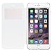 PASONOMI iPhone 6 Case, [Smart Window View] Apple iPhone 6 Folio Wallet Case - Slim Flip Leather Case for Apple iPhone 6 4.7 Inch Smartphone (White)