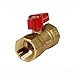 SUPPLY GIANT GUHW-56G56G Gas Ball Valve with 3/4'' FIP x 3/4'' FIP Fittings for Gas Connectors with Quarter-Turn Lever Handle, Brass Construction, Excellent Corrosion Resistance, CSA Approved