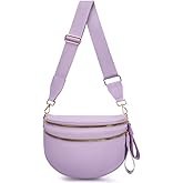 Pure Colour Crossbody Bum Bags for Women Spacious Checkered Cross body Bag Nylon Trendy Fanny Pack for Travel