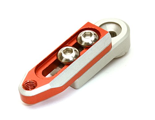 Integy RC Model Hop-ups C27144RED Alloy Machined Adjustable Length Servo Horn 24T for Hitec Servo (r=20-27mm)