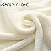 ALPHA HOME Throw Blanket for Couch 50x60 Warm Acrylic Knit Blanket Durable Lightweight Decorative Blanket Tassel with Solid Color Soft Bed Blanket for All Season Valentine's Day Machine Washable White