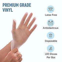 Powder Free Disposable Gloves Medium -100 Pack