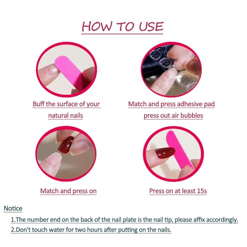 Halloween Bat Press on Nails for DIY Manicure Glossy Purple French Tips 24Pcs Acrylic Medium Almond False Nails Gel Glue on Nails Evil Bats Fake Nails Stick on Nails for Women Girls French Tips Design - Image 8