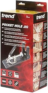 Trend Pocket Hole Kit Dual Column Jig Face Clamp HSS Drill Bit 100 Screws view 3