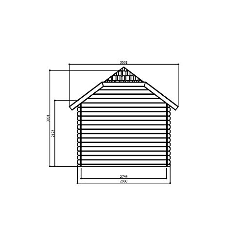 SOLID SUPERIA York Abri de Jardin Bois, 298x298x309 cm
