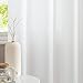 jinchan Privacy Semi Sheer White Curtains for Bedroom Casual Weave Window Curtains for Living Room Linen Drapes White Window Curtain 54 inch Long 2 Panels