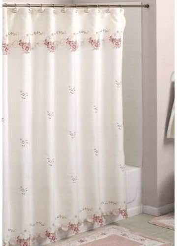 Amazon Com Hc International Verona Embroidered Shower Curtain